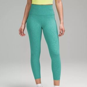 Lululemon Athletica Green Wunder Train High Rise with Pockets 25”